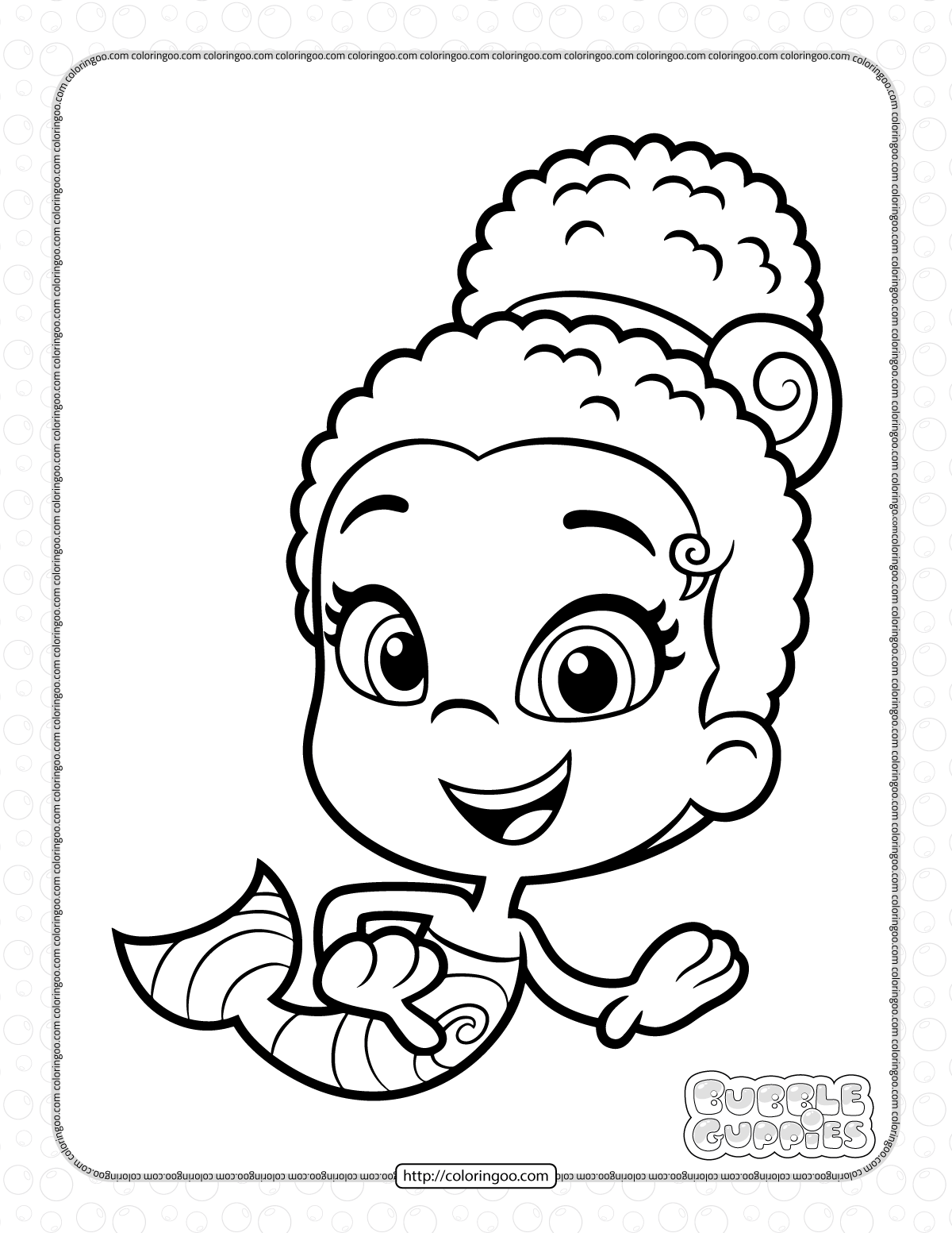 bubble guppies zooli coloring pages