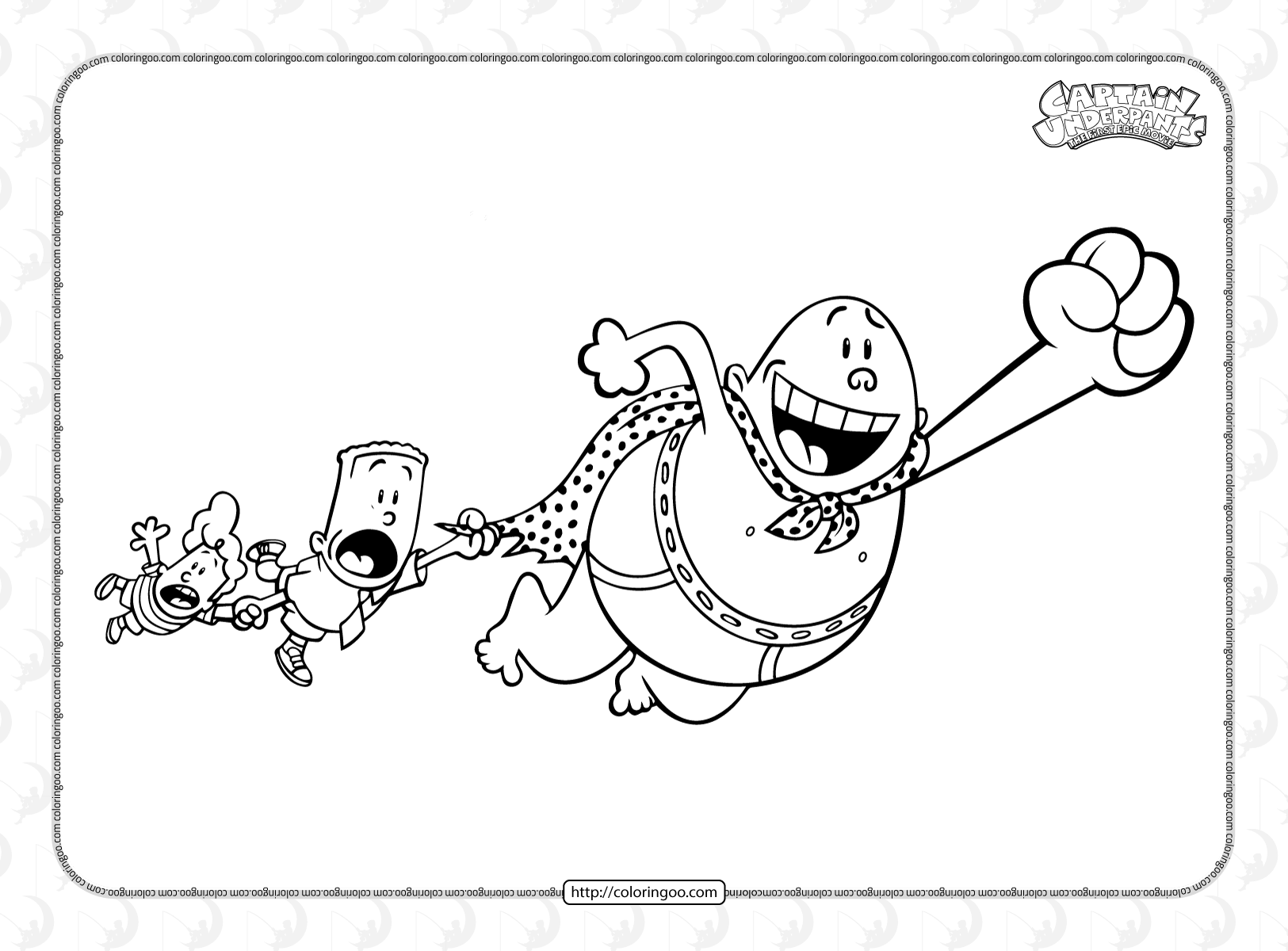captain underpants coloring pages for kids