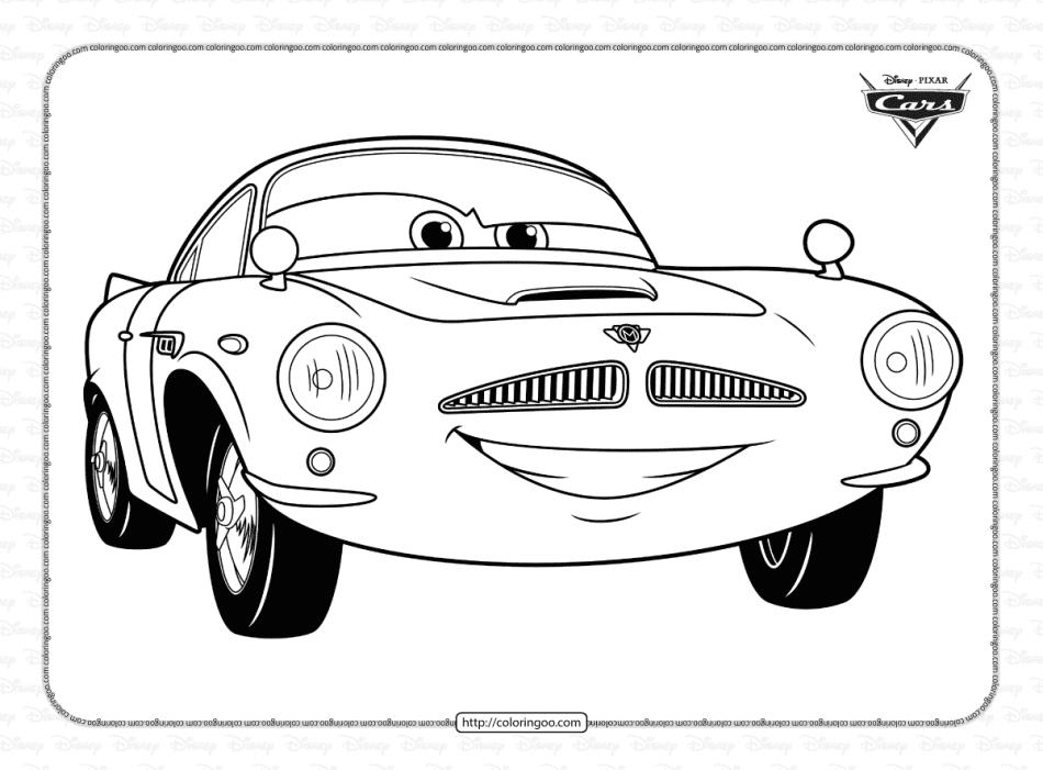 Disney Pixar Cars 3 Lightning Mcqueen Coloring Page