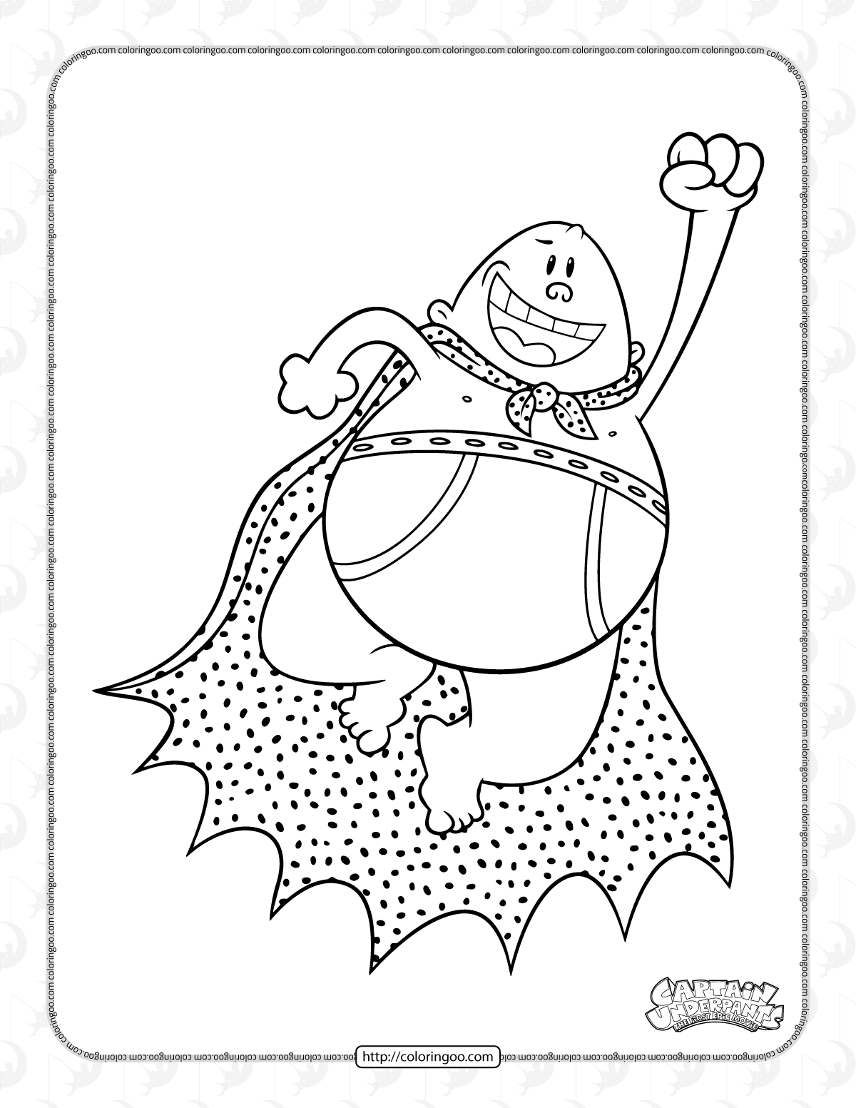 free printable captain underpants coloring pages