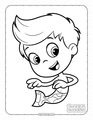 printable bubble guppies gil coloring pages