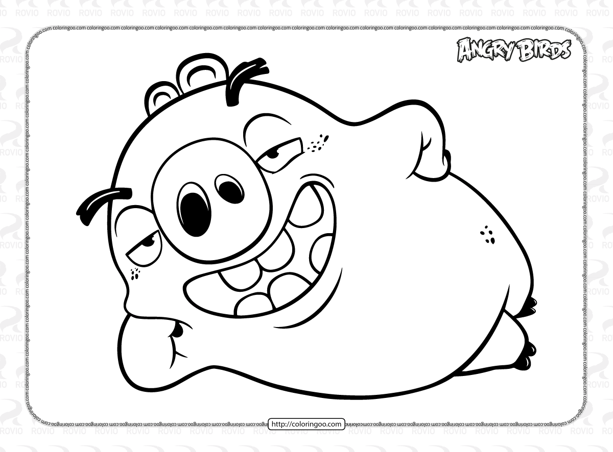 printable lazy minion pig coloring page