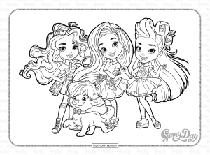 sunny rox blair and doodle coloring page