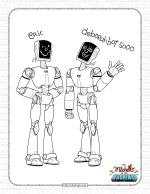 the mitchells vs the machines robots coloring page