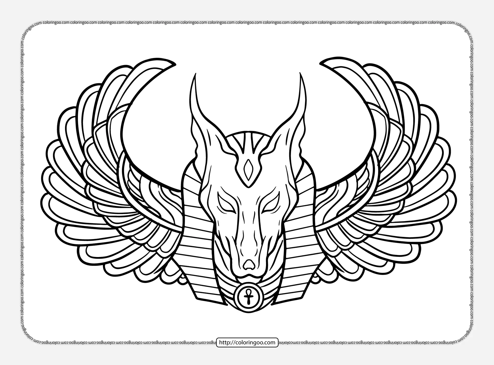 egyptian god tattoo designs coloring page