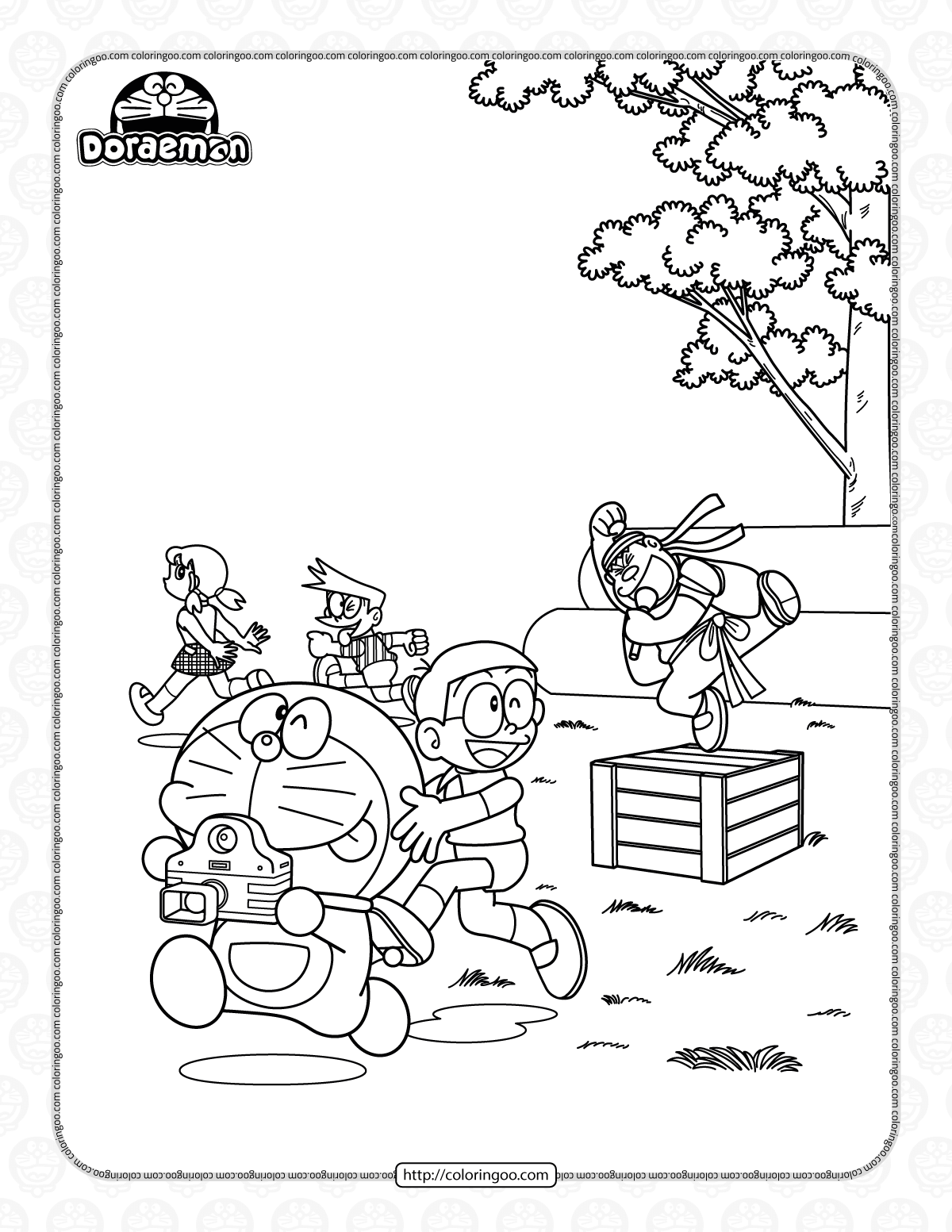 free printable doraemon coloring pages