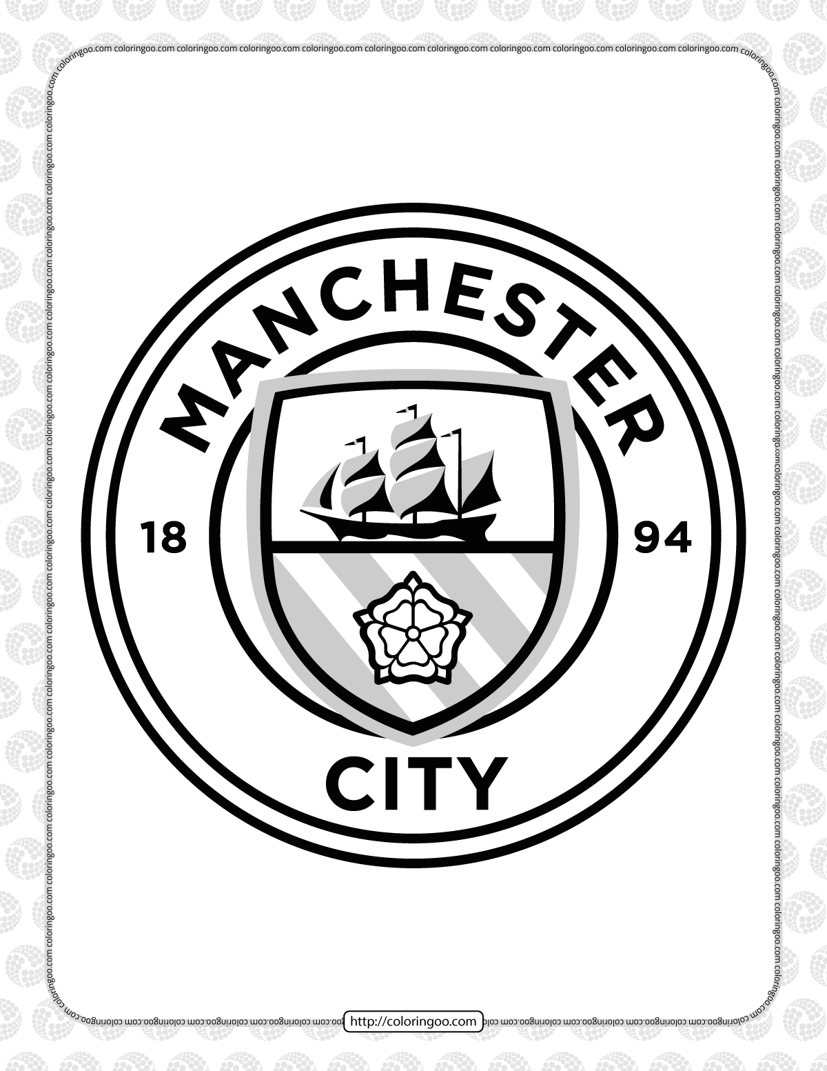 manchester city football team logo coloring page