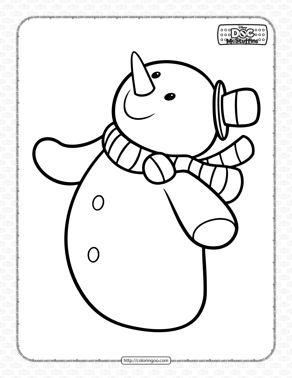 printable doc mcstuffins chilly coloring page