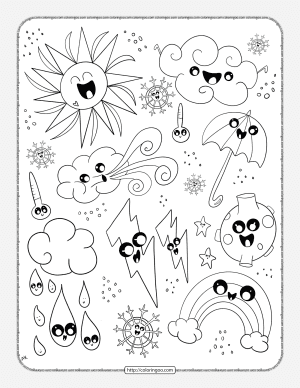 weather doodle pdf coloring page