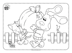 blue and periwinkle with a big pumpkin coloring page