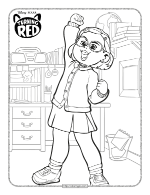 disney turning red coloring pages