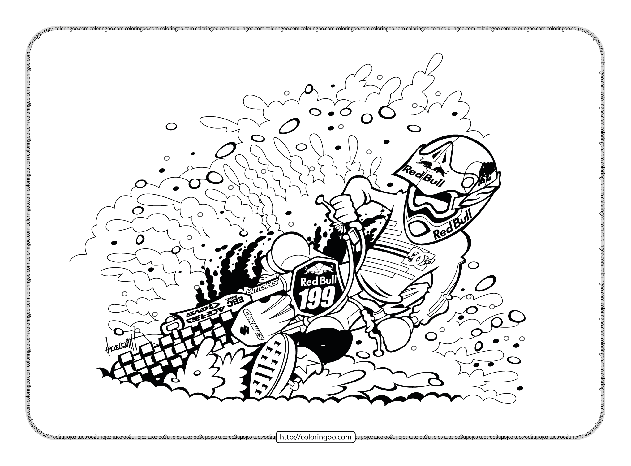 free printable motorcycle coloring pages
