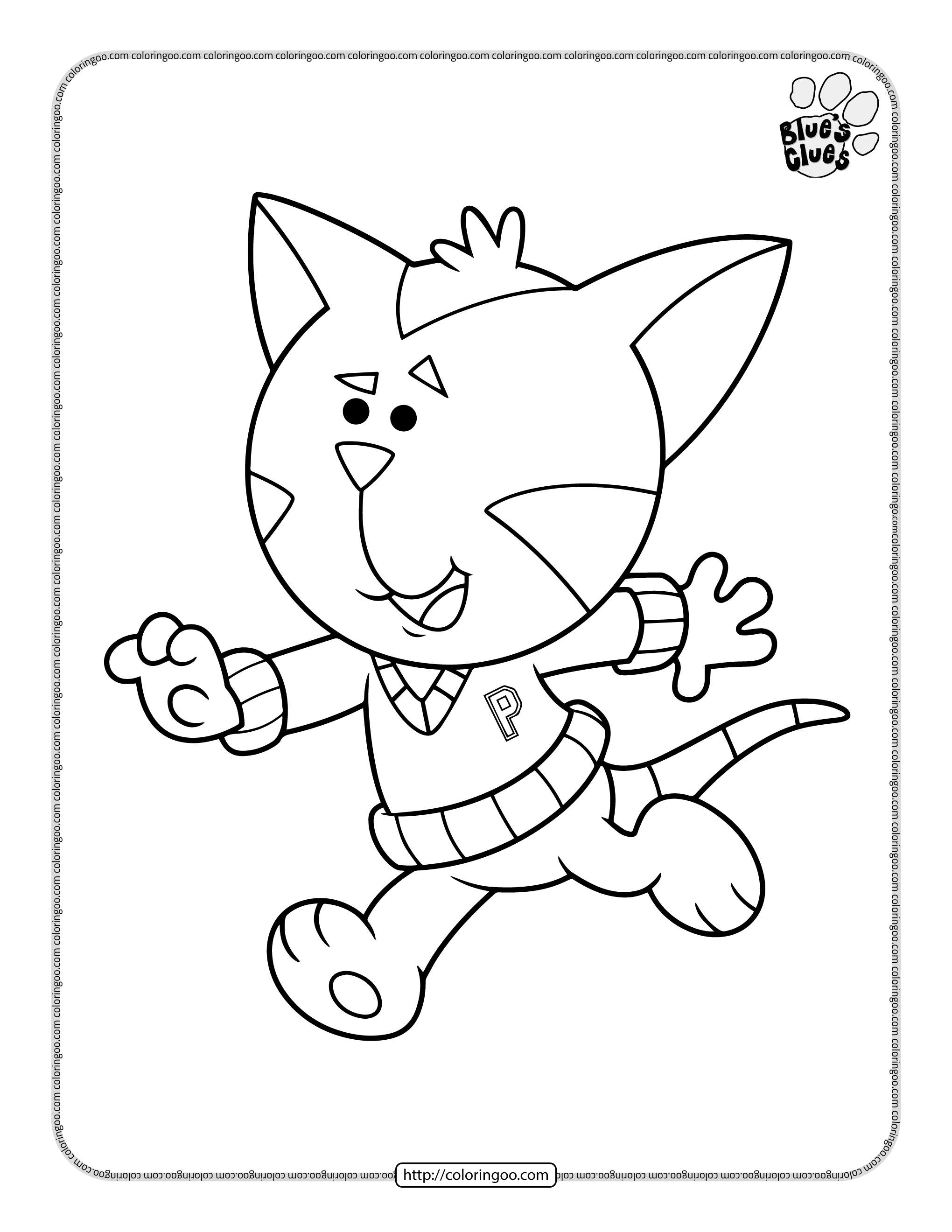 periwinkle from blues clues coloring sheet