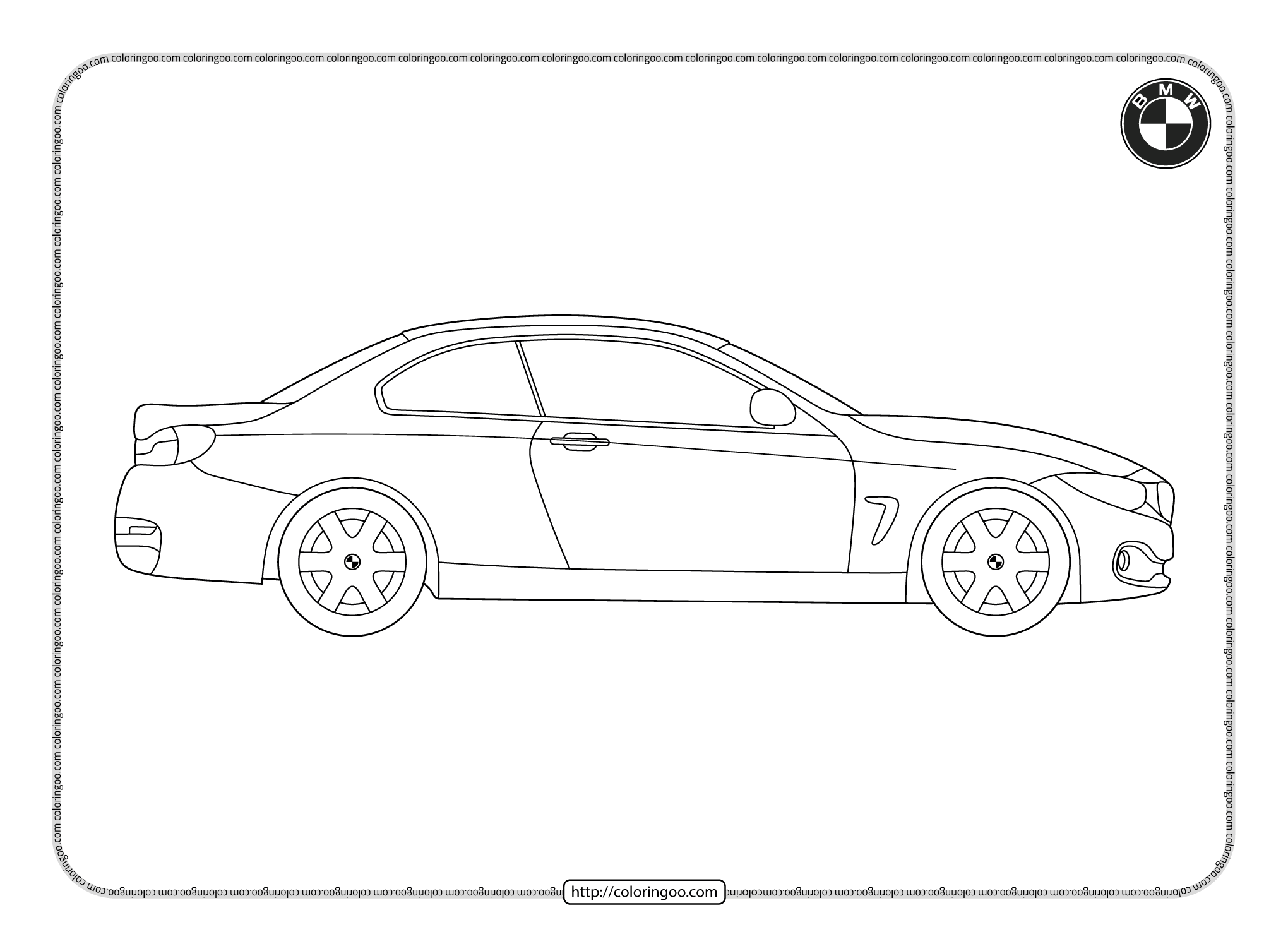 printable cars bmw 4 series coloring pages