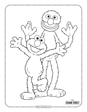 printable elmo and louie pdf coloring pages