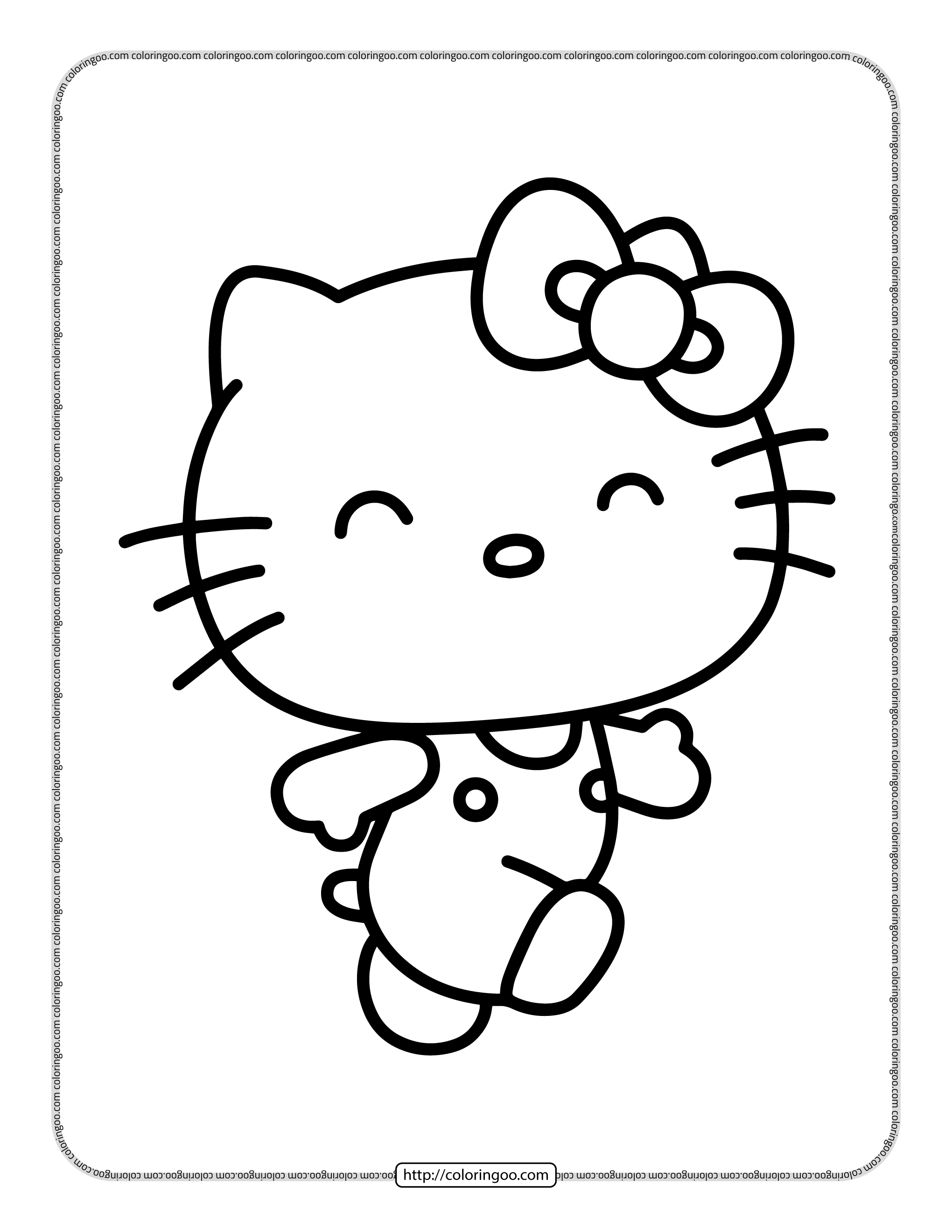 printable hello kitty pdf coloring pages