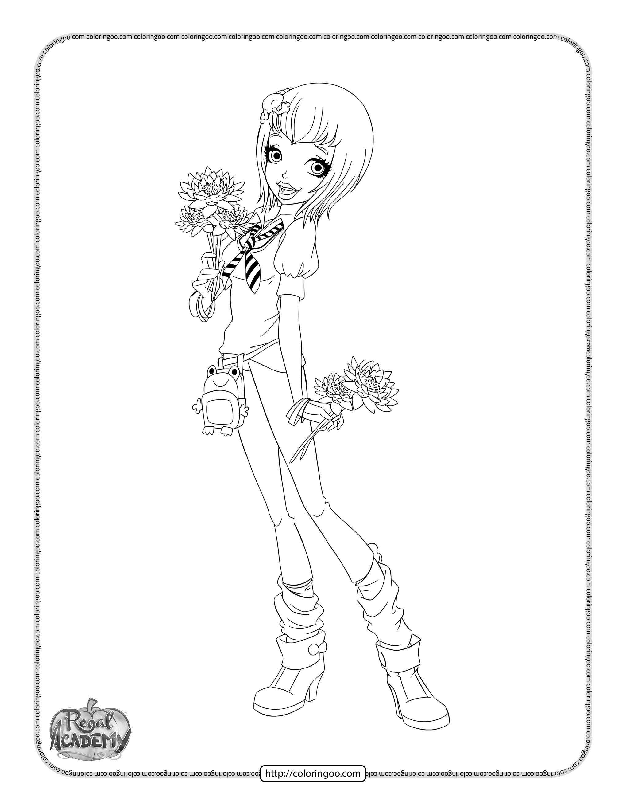 printable regal academy joy lefrog coloring pages