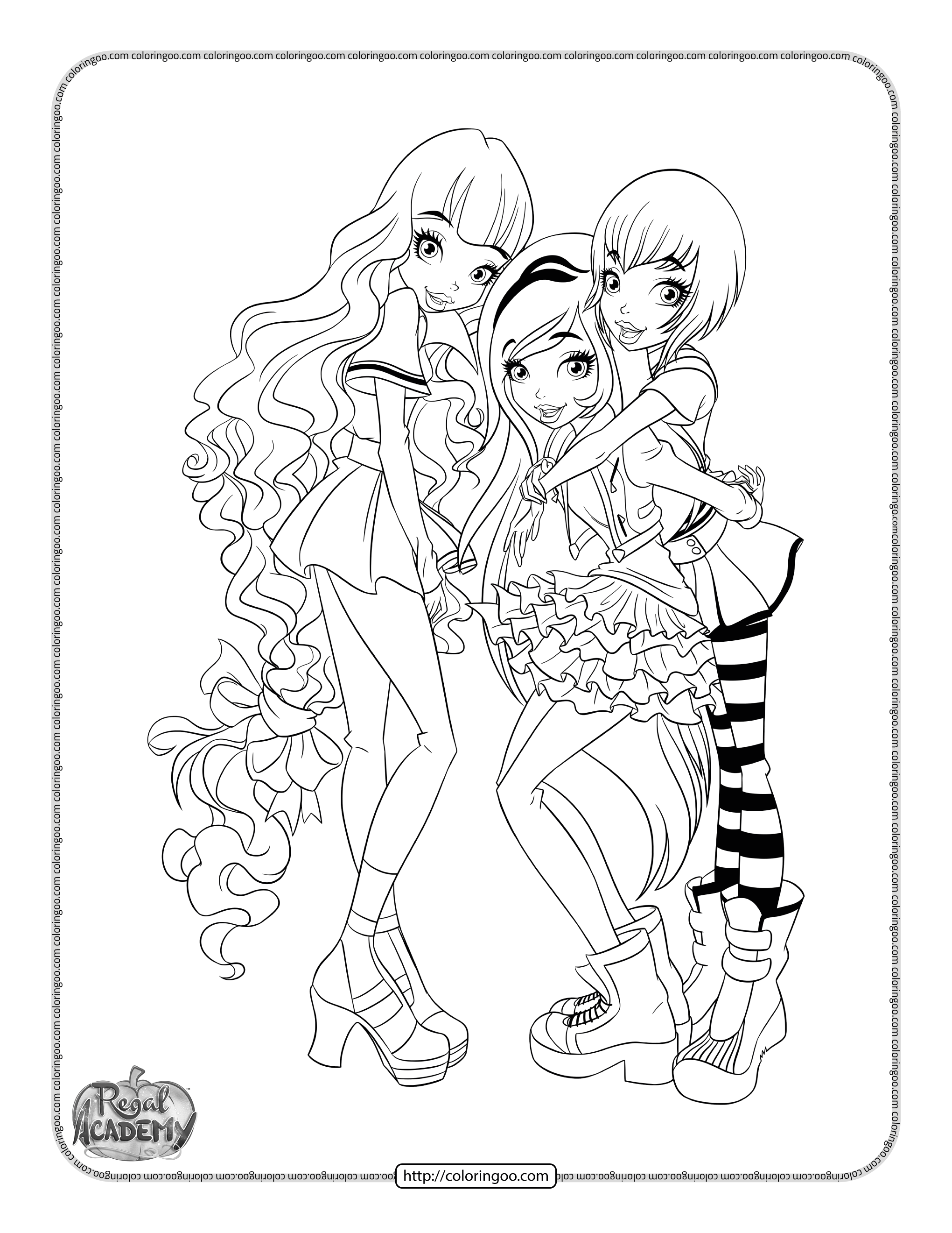 regal academy astoria rose and joy coloring pages