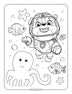 sea patrol rubble coloring pages