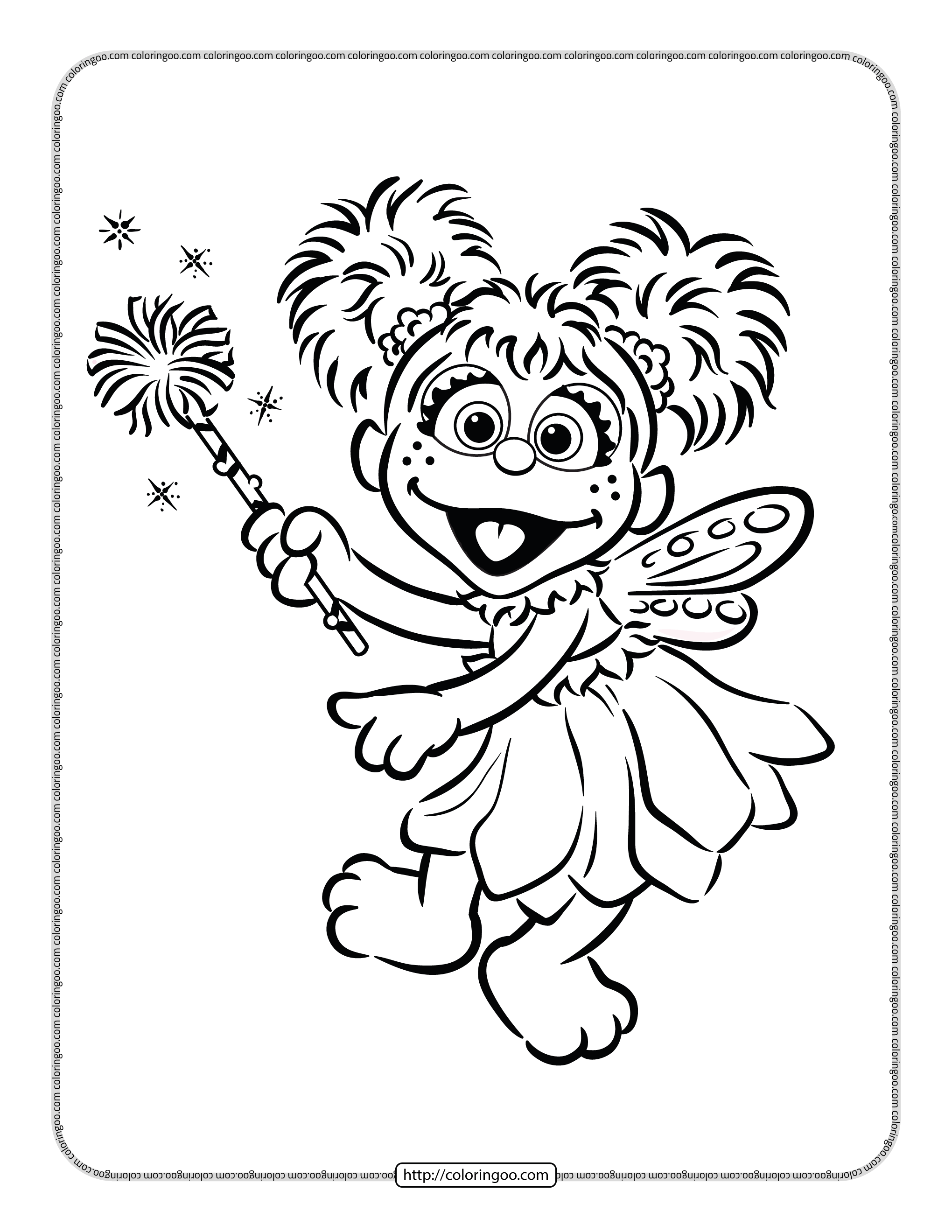 sesame street abby cadabby coloring pages