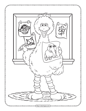sesame street big bird coloring pages