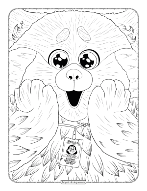 turning red cute panda coloring pages