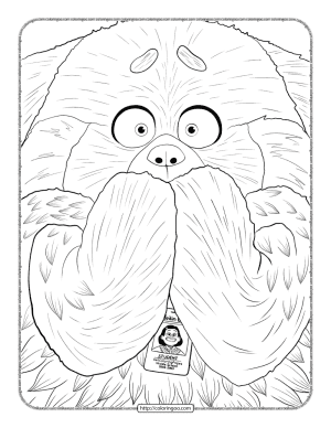 turning red panda coloring pages