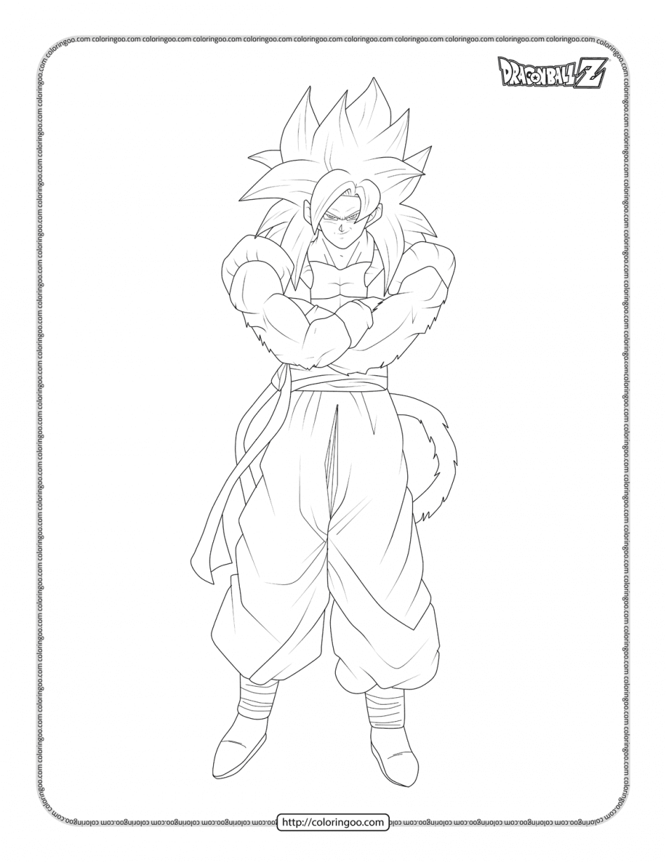 Dragonball Gogeta Super Saiyan Coloring Pages