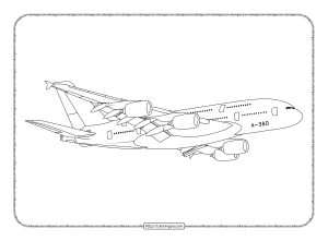free printable airbus a380 coloring pages