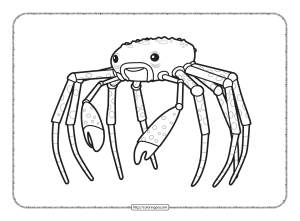 giant spider crab coloring pages