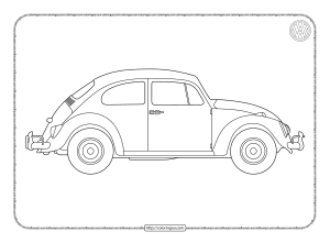 printable vw beetle type i pdf coloring pages