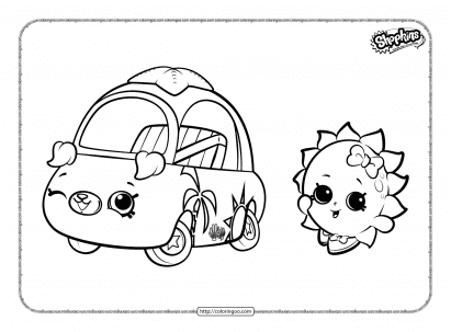 shopkins cutie car beach buggy coloring pages