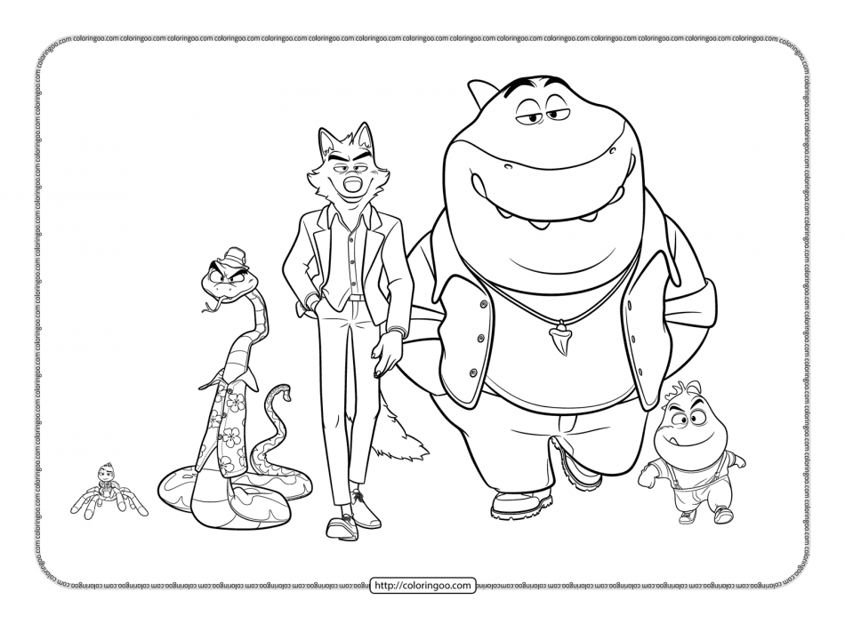 The Bad Guys Coloring Pages for Kids