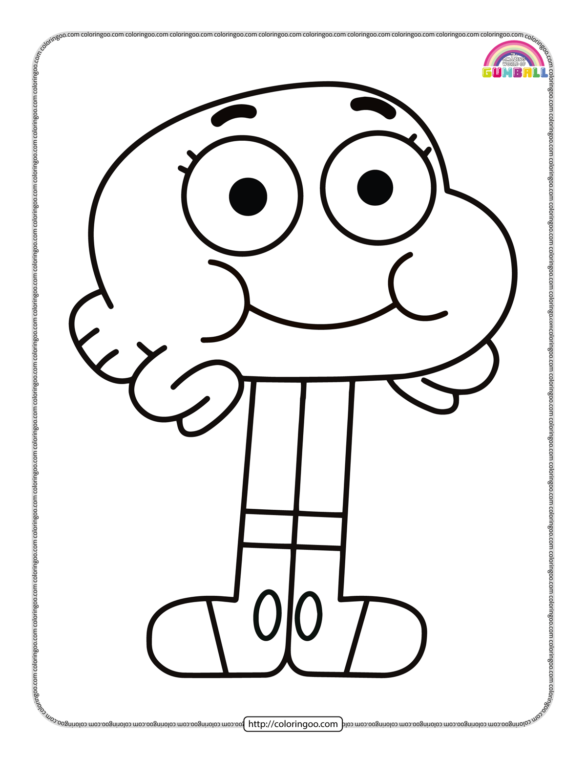 gumball darwin pdf coloring pages