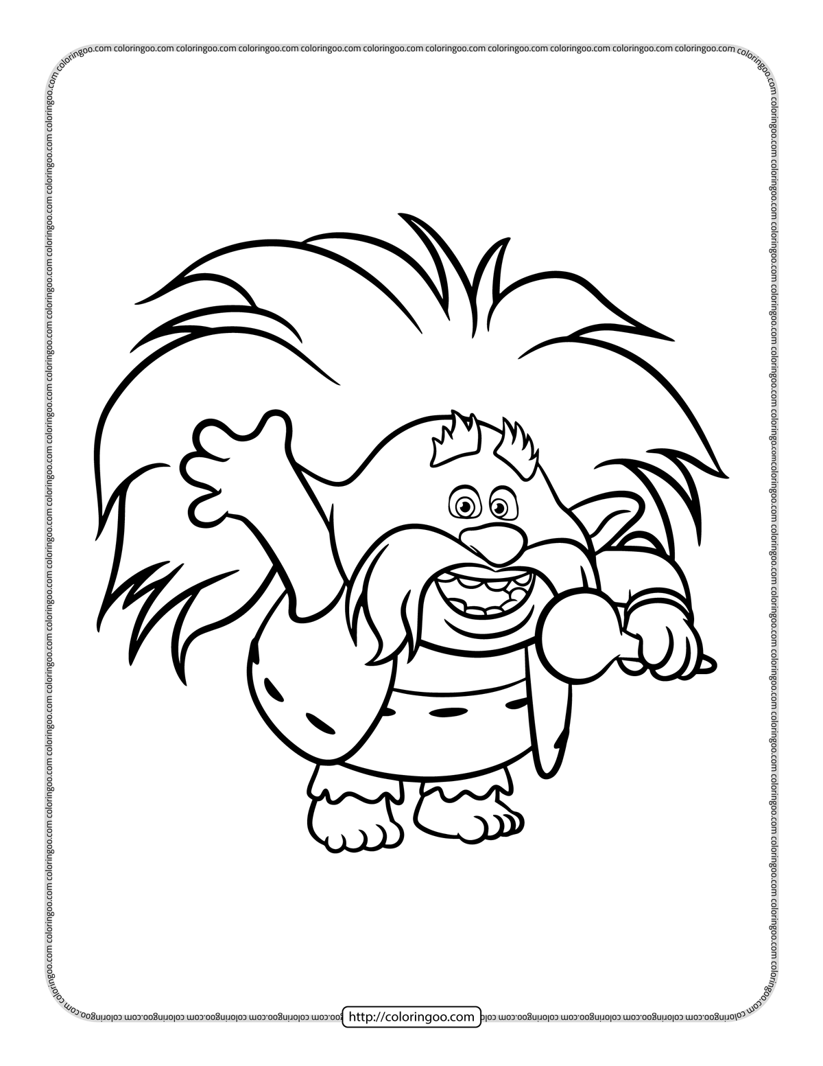 trolls king peppy pdf coloring pages