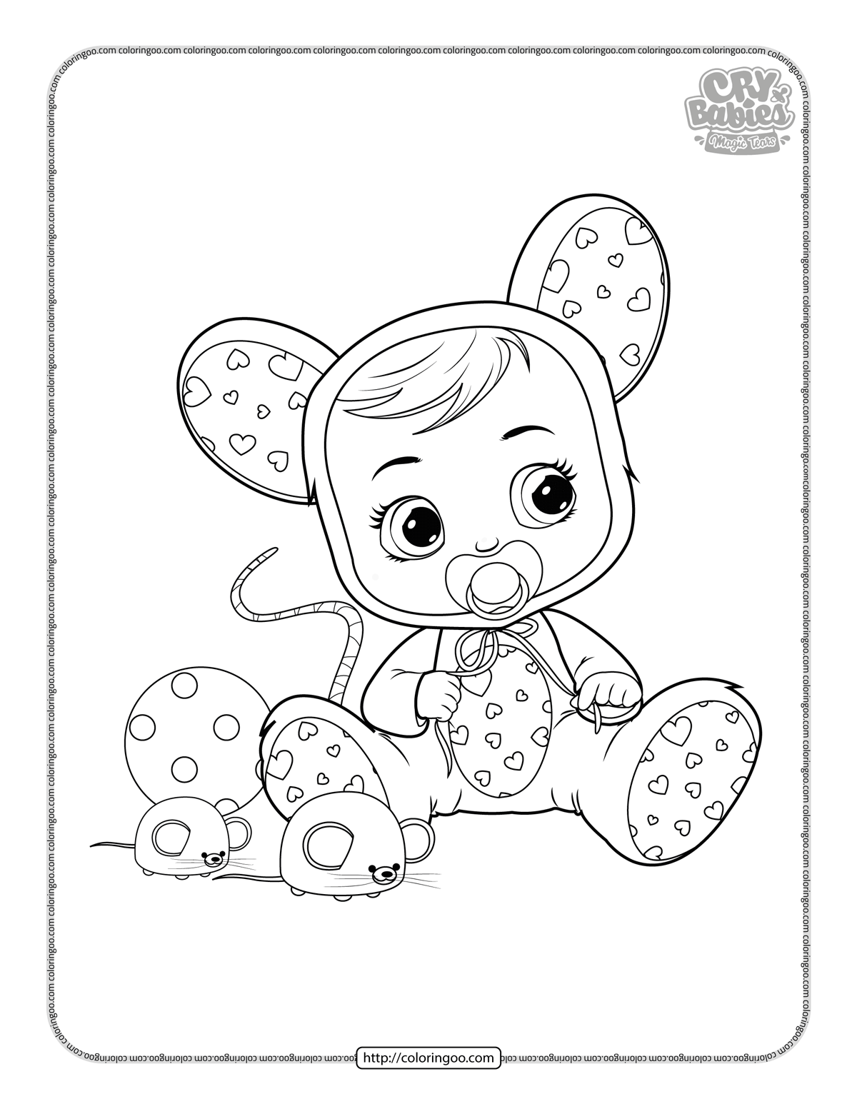 cry babies lala coloring pages