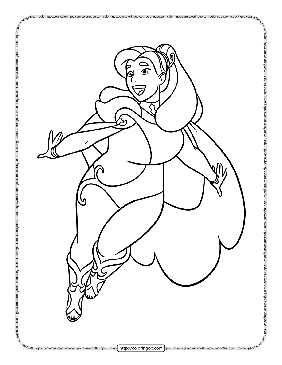 princess spinnerella pdf coloring pages