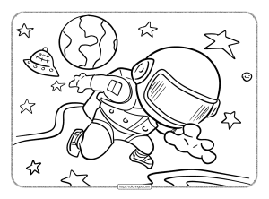 astronaut coloring sheet