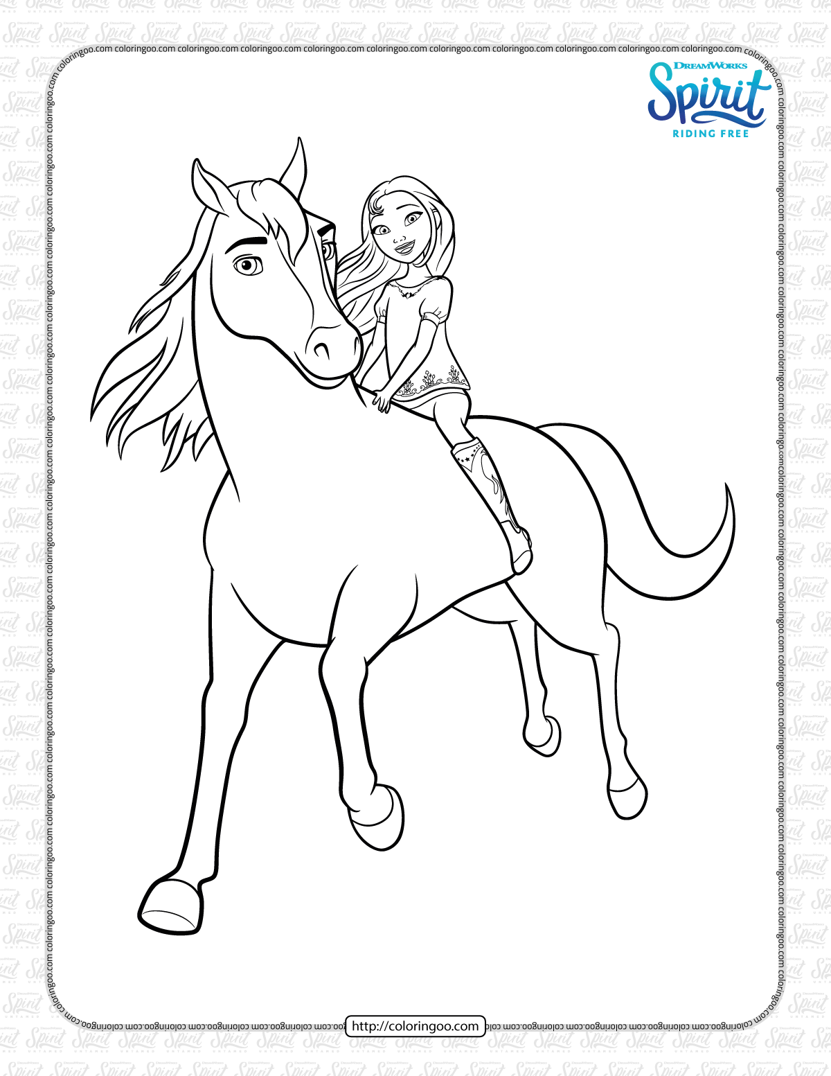 spirit and lucky pdf coloring pages