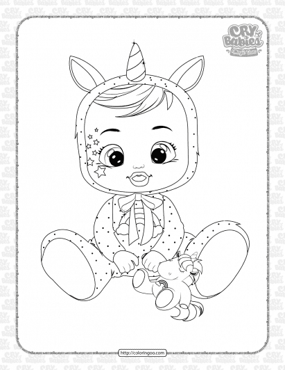 cry babies dreamy coloring pages