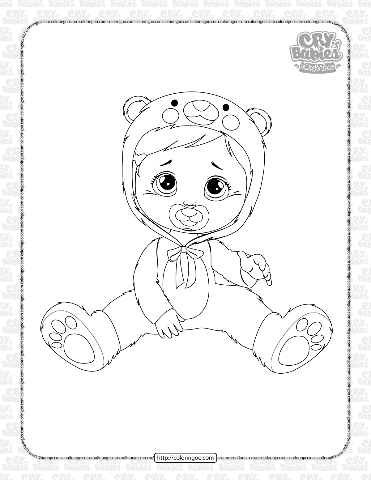 cry babies kristal coloring pages