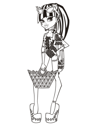 monster high frankie stein coloring page 02