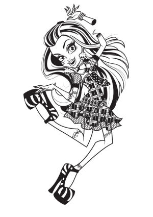 monster high frankie stein coloring page 06