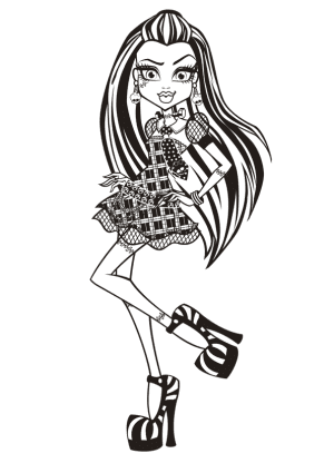monster high frankie stein coloring page 07