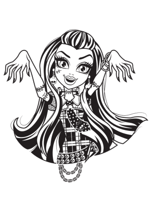monster high frankie stein coloring page 09