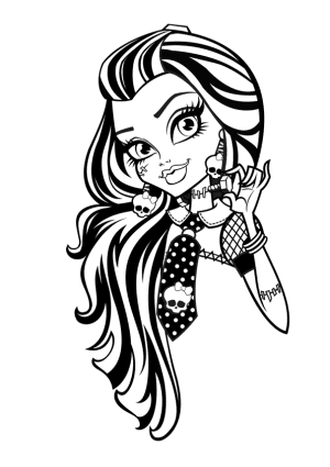 monster high frankie stein coloring page 11