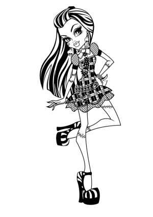 monster high frankie stein coloring page 15