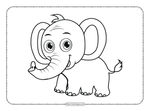 baby elephant coloring pages for kids