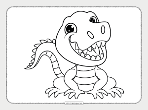 cute baby alligator coloring pages
