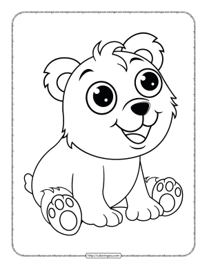 baby polar bear coloring pages